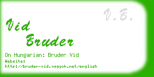 vid bruder business card